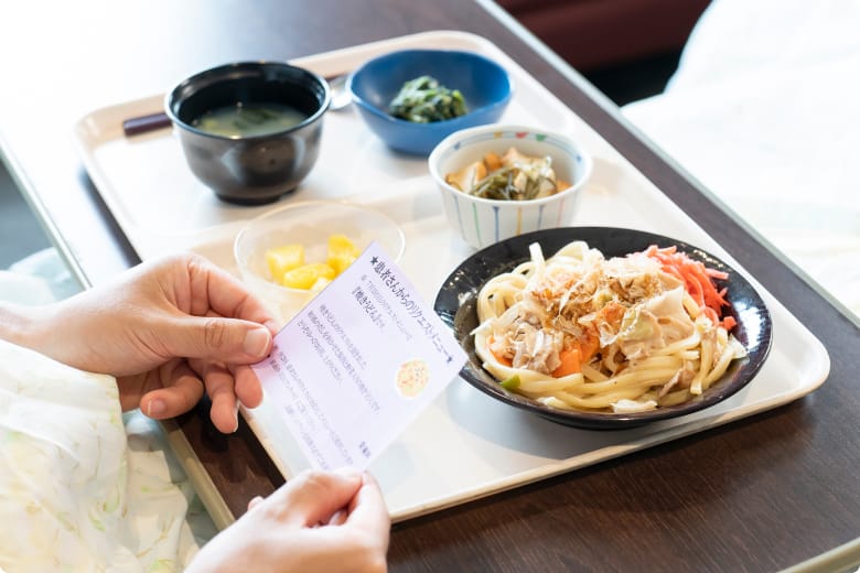 患者さんからのリクエストの「焼うどん」