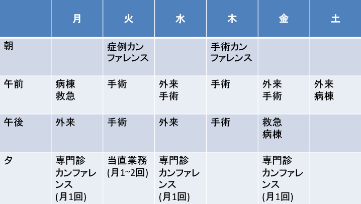 研修スケジュール例